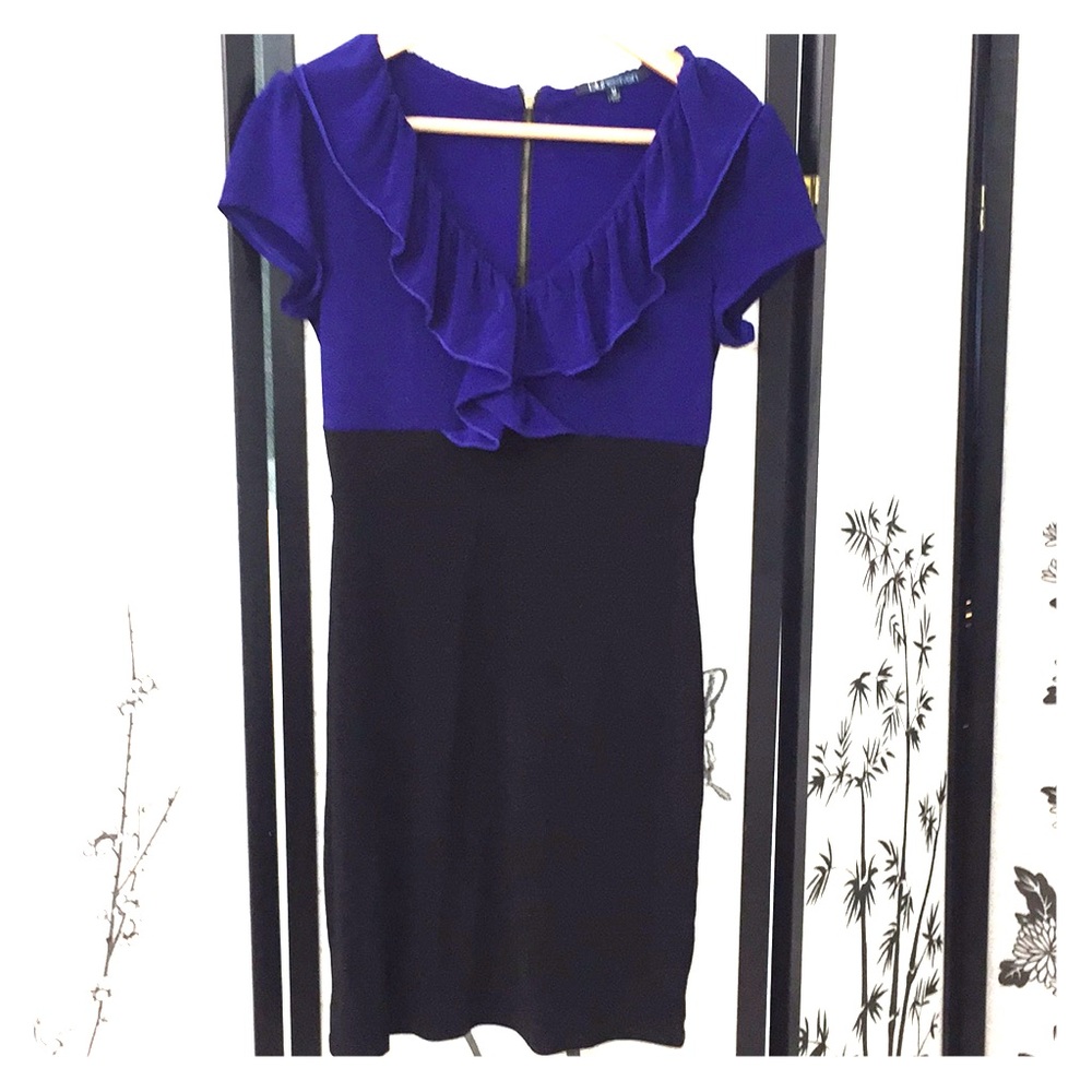 Blue and Black Dress